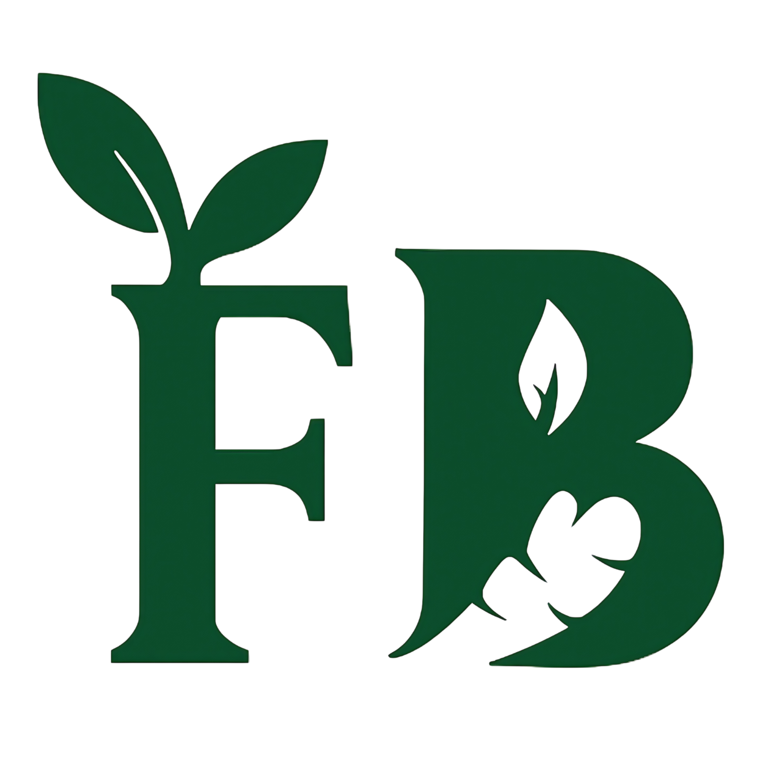 Farmers Basics main white logo representing organic farming, natural products and sustainable agriculture brand in India