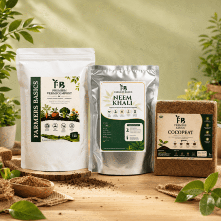 Organic Soil Mix | 1 Kg CocoPeat , 1 Kg Neem Khali and 1 Kg Vermicompost | Pack of 3
